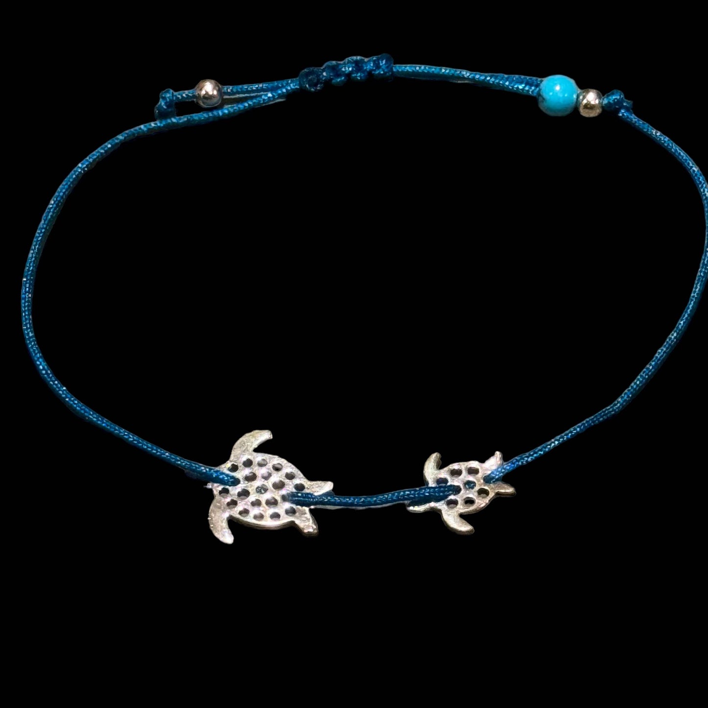 Jackie Gallagher Designs - Sterling silver Corded Turtle Bracelet: Turtle