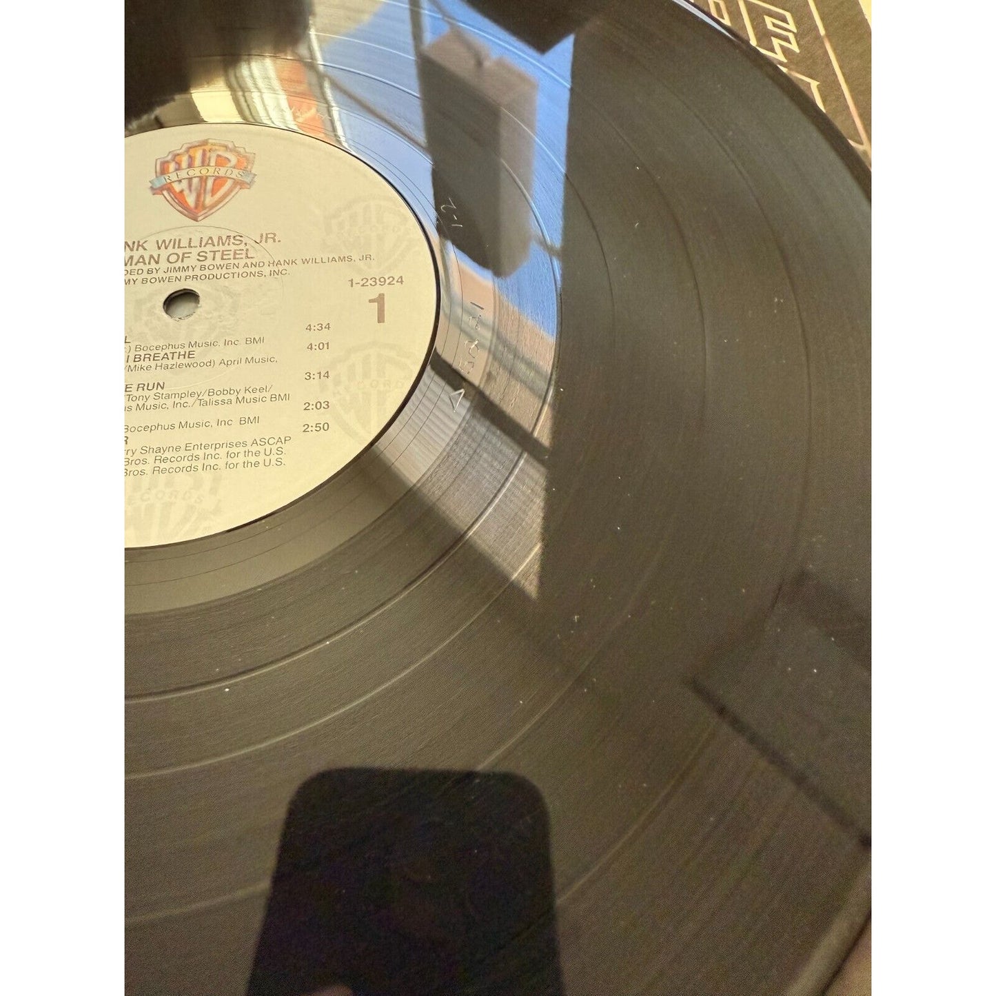 Man of Steel by Hank Williams, Jr. - WB 1-23924 Vinyl