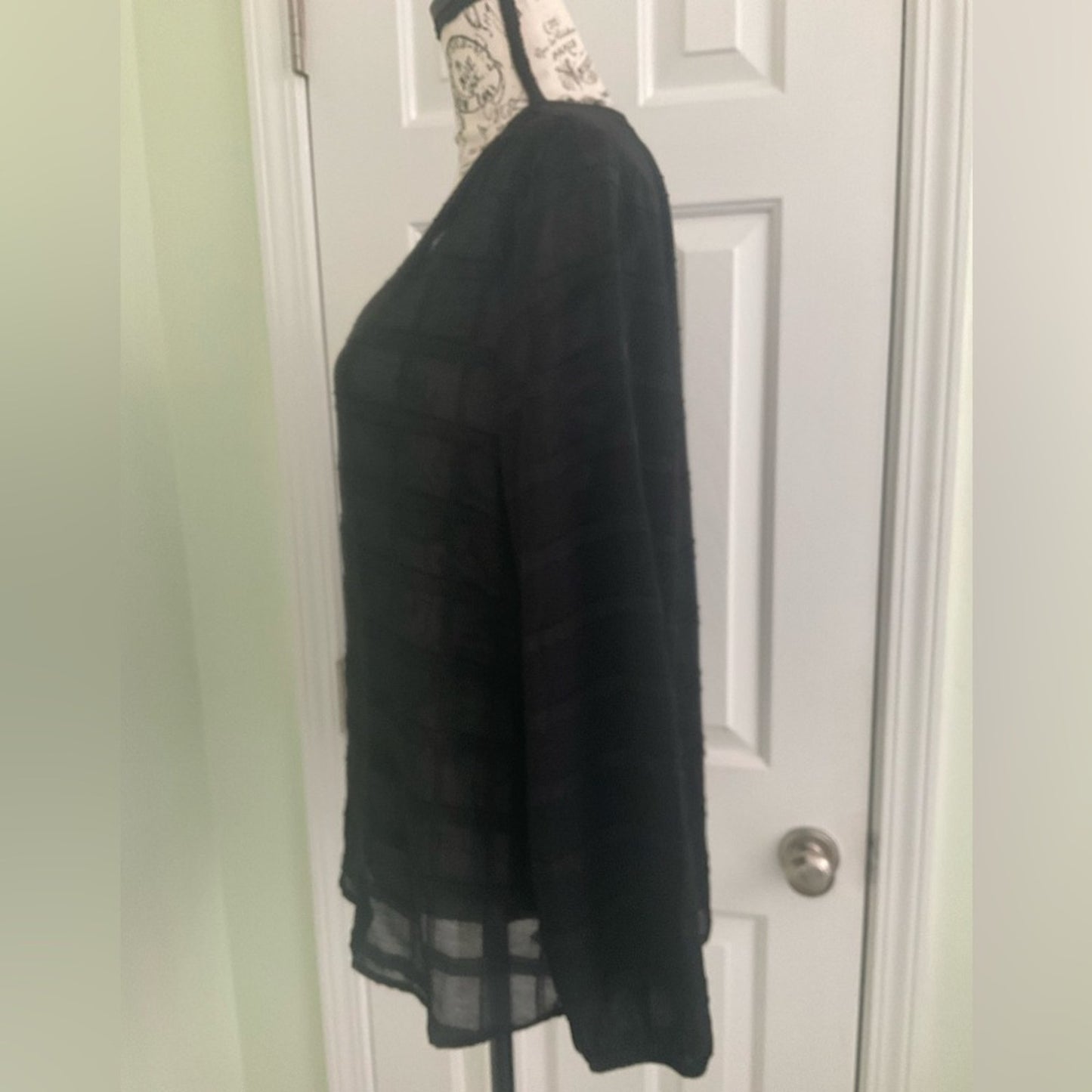 Counterparts Elegant Black Sheer Women's Top