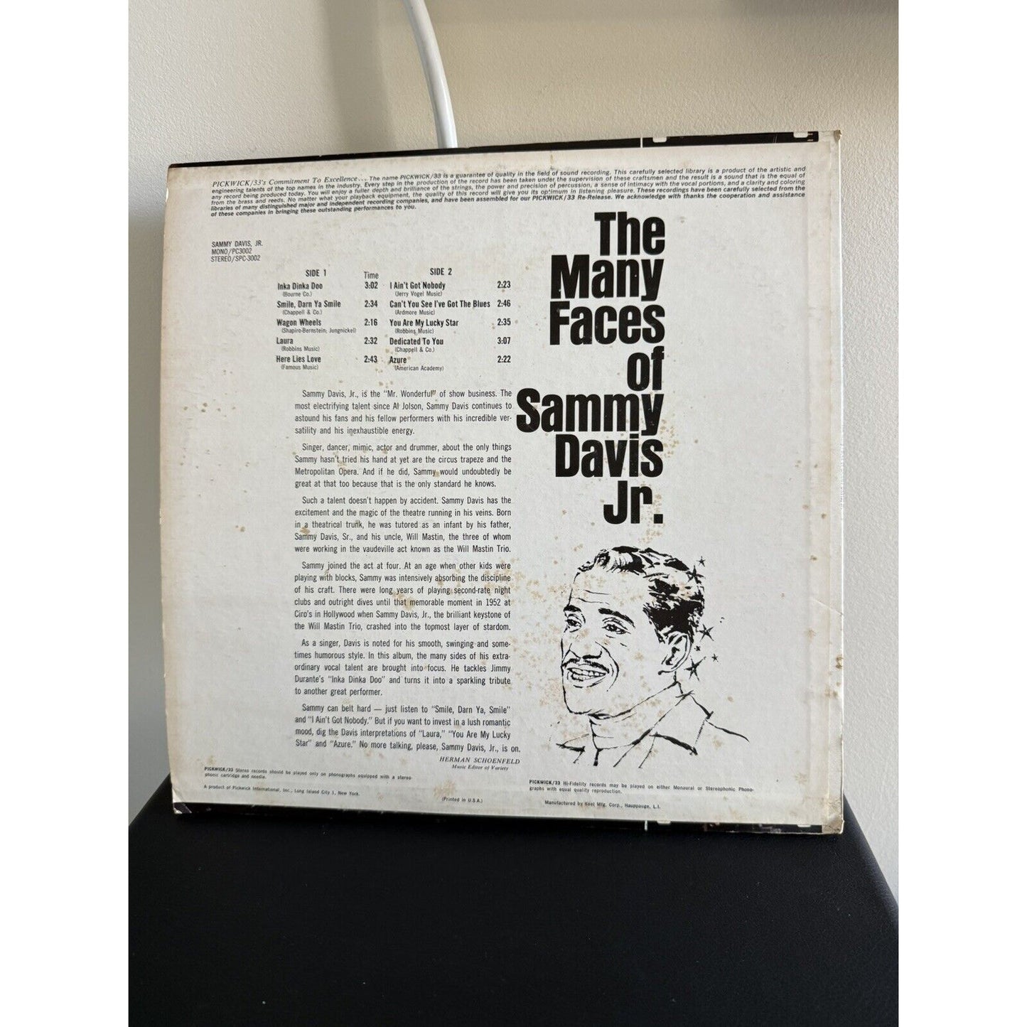 Sammy Davis Jr. The Many Faces Of vinyl LP Pickwick/33 Records SPC-3002 1965