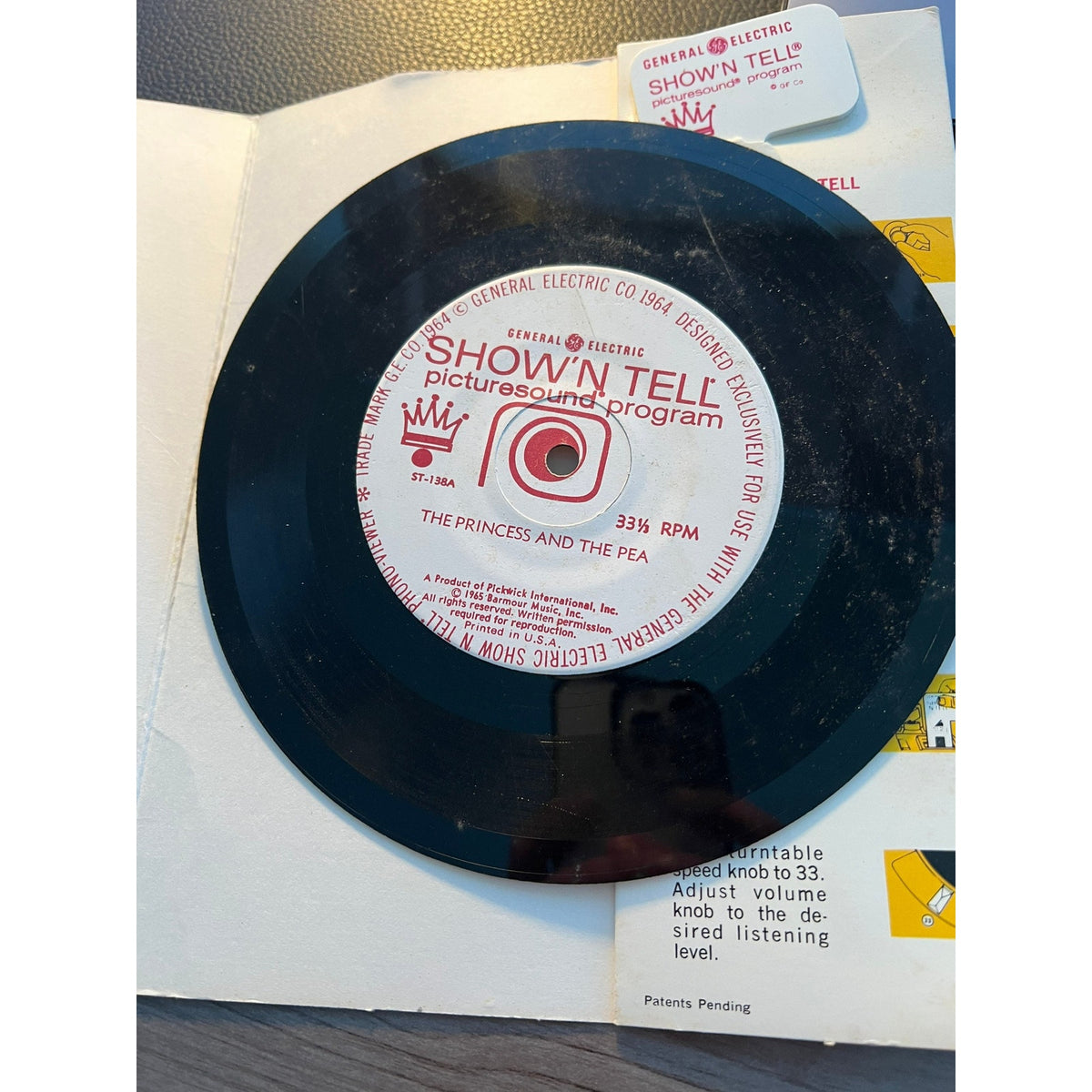 Show'N Tell Picturesound Program The Princess and the Pea ST-138 Vinyl LP Record