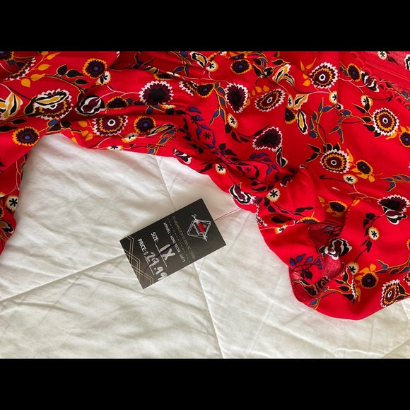 Red Print dress