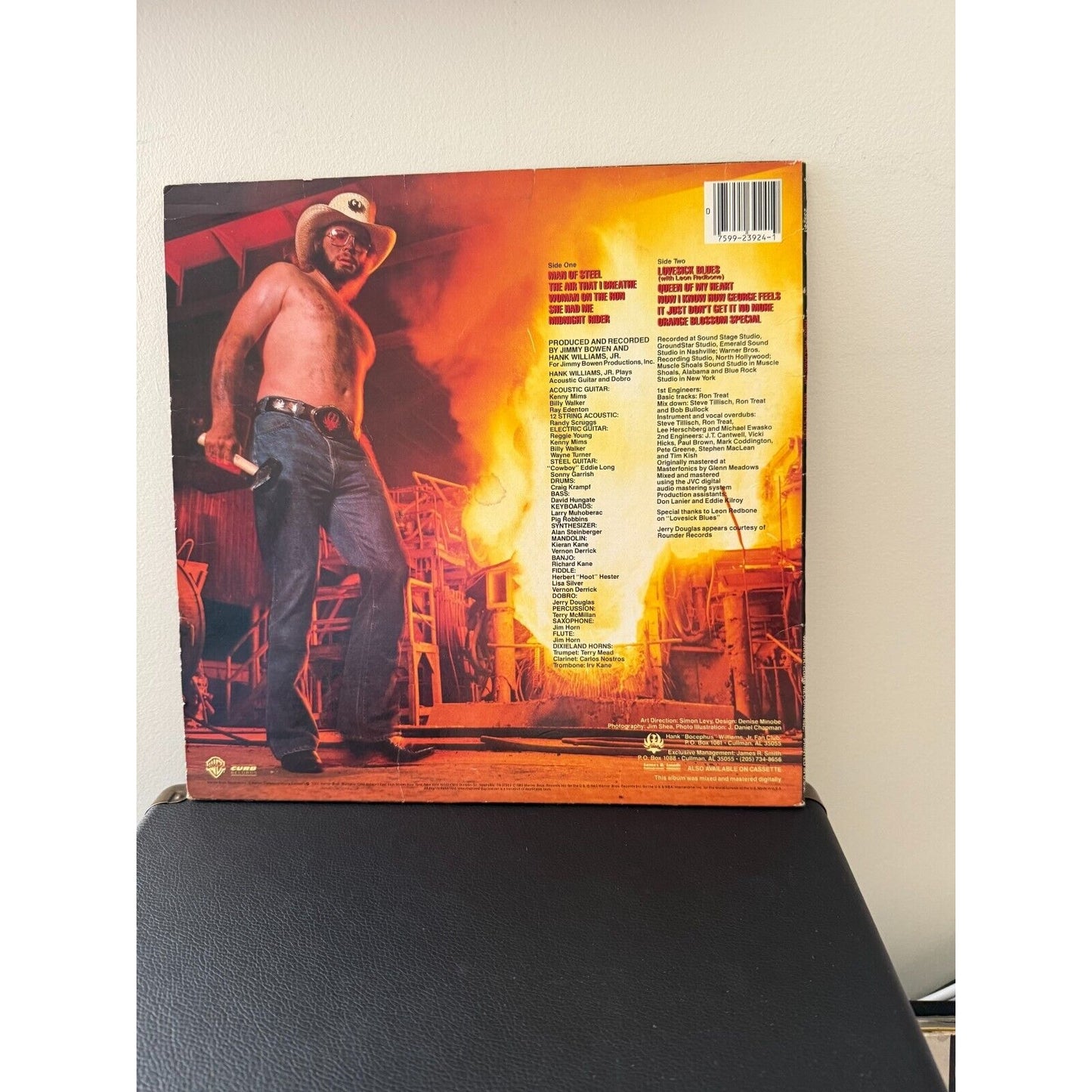 Man of Steel by Hank Williams, Jr. - WB 1-23924 Vinyl