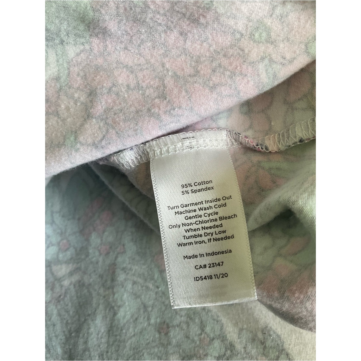 Talbots Pink & Teal Floral Short Sleeve Top
