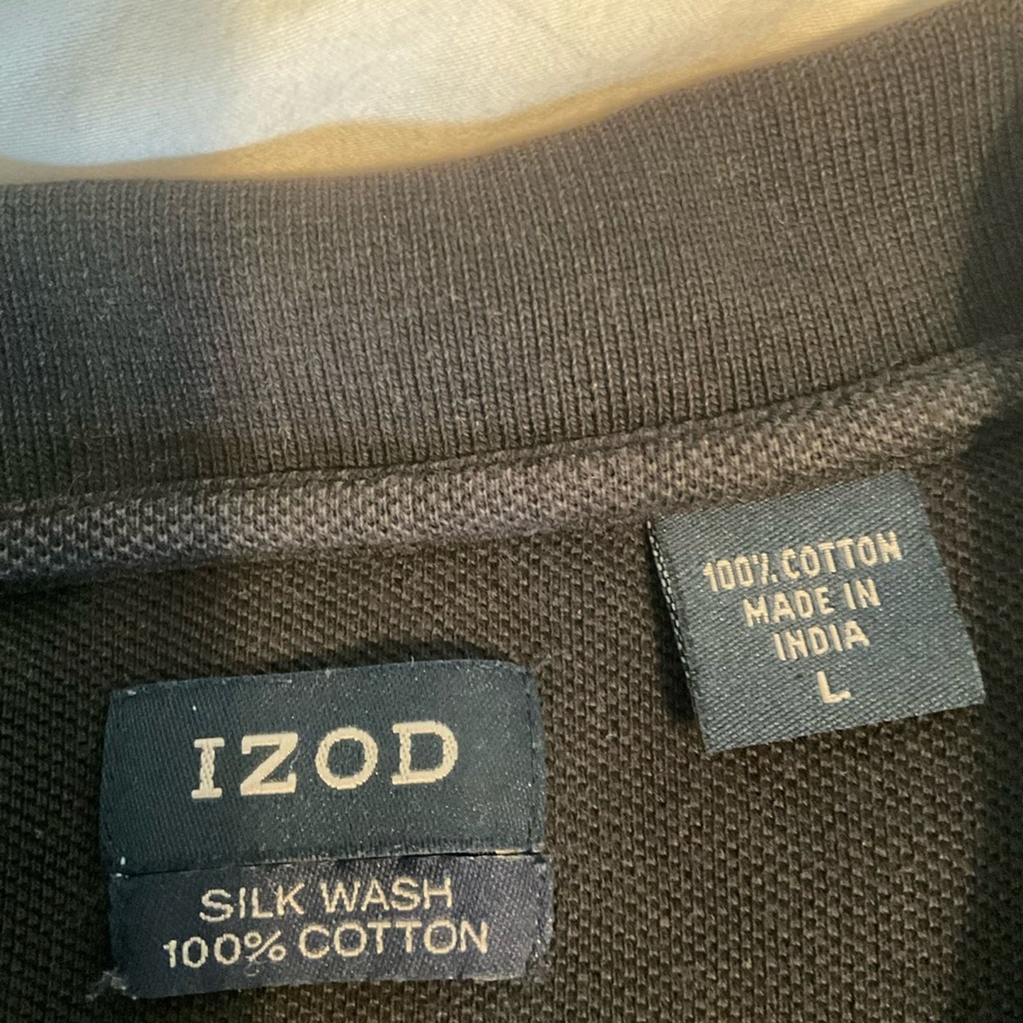 Izod Black Polo Shirt Classic Design Casual Wear