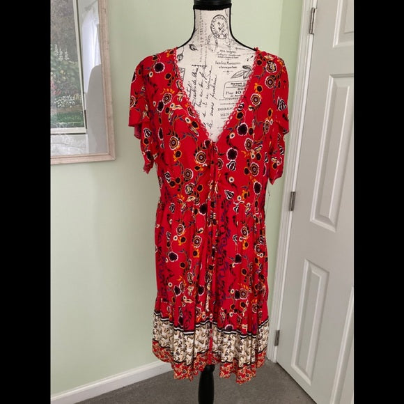 red southern dress Southern Encore Red Denim Dress
