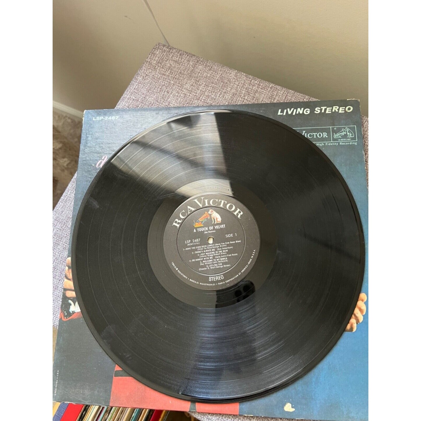 Jim Reeves - A Touch of Velvet - 1962 - RCA - Stereo - Vinyl LP - LSP-2487