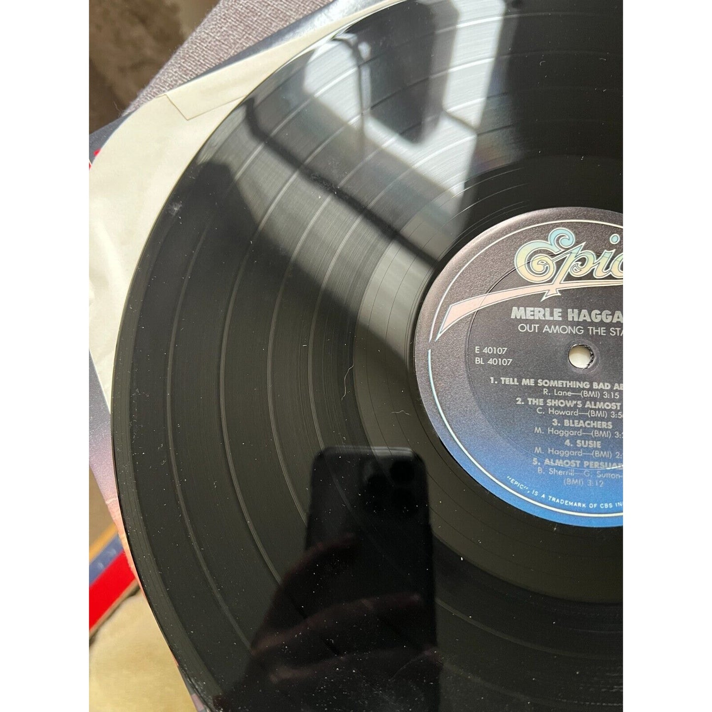 Merle Haggard Out Among The Stars Vinyl LP 1986, Epic E 40107
