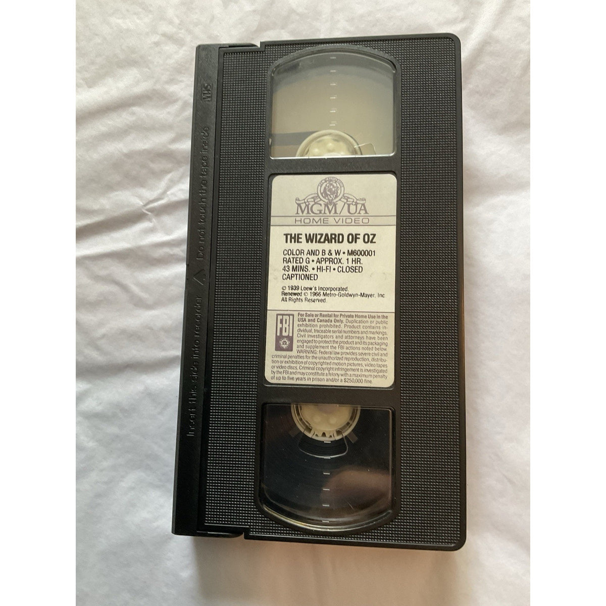 The Wizard of oz 1991 VHS MGM/UA Home Video, Judy Garland