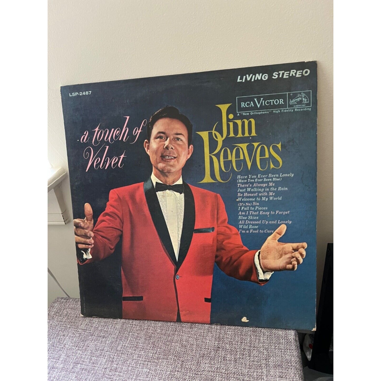 Jim Reeves - A Touch of Velvet - 1962 - RCA - Stereo - Vinyl LP - LSP-2487