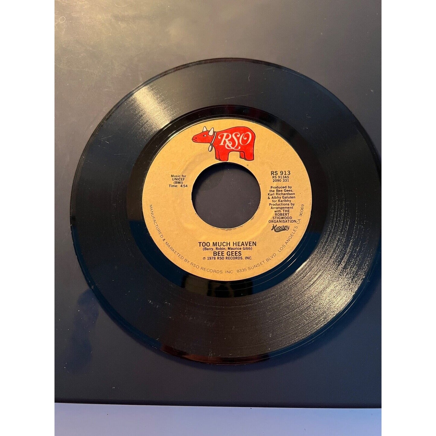 Bee Gees Rest Your Love On Me / Too Much Heaven 7" 45 RPM Vinyl RSO Records 1978