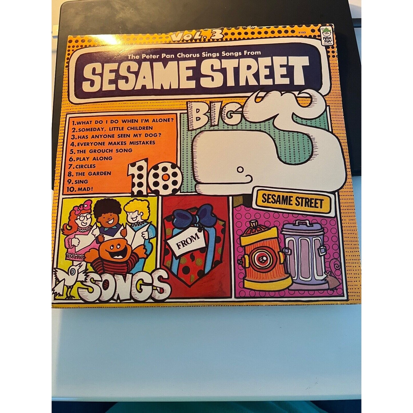 SESAME STREET Big 10 songs LP Vinyl Record LP peter pan Chorus Sings Songs Rare