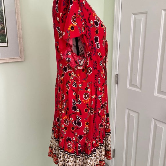 Red Print dress