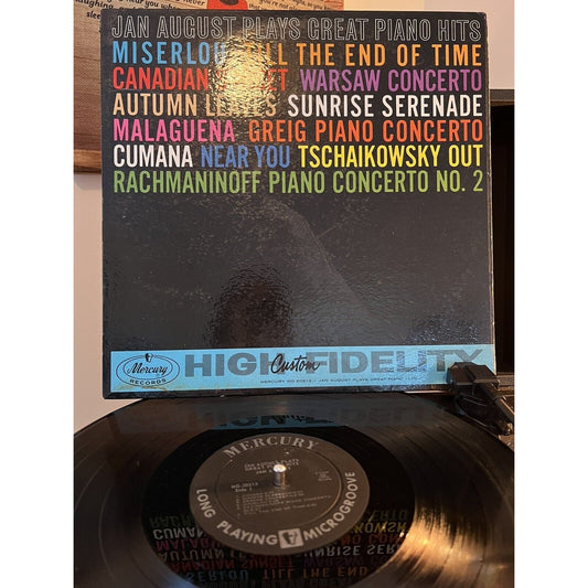 Jan August Plays Great Piano Hits LP Vinyl Record Album