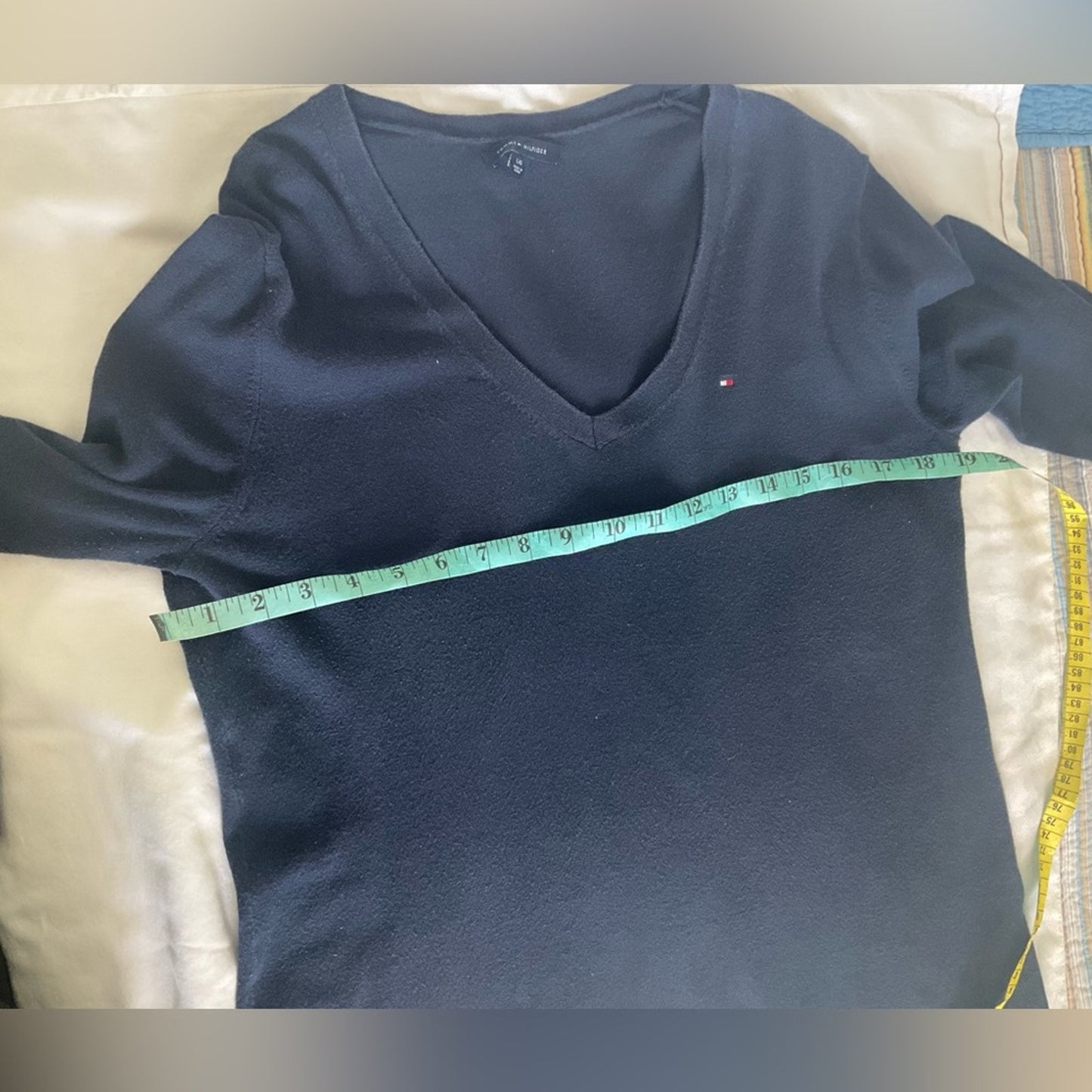 Tommy Hilfiger Women's Navy V-Neck Top