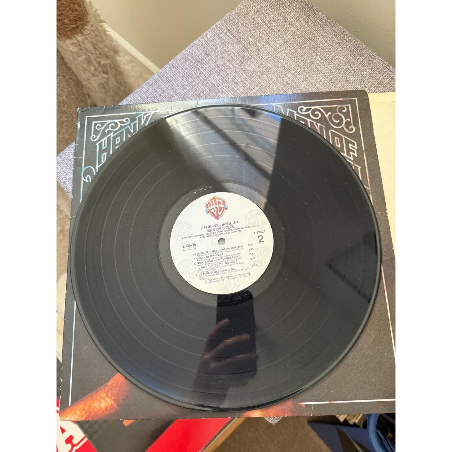 Man of Steel by Hank Williams, Jr. - WB 1-23924 Vinyl