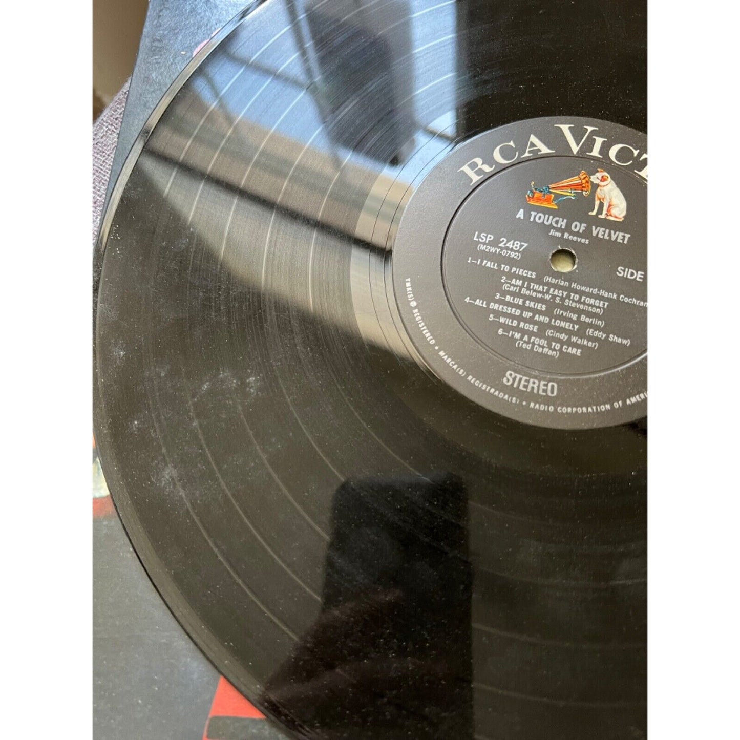 Jim Reeves - A Touch of Velvet - 1962 - RCA - Stereo - Vinyl LP - LSP-2487