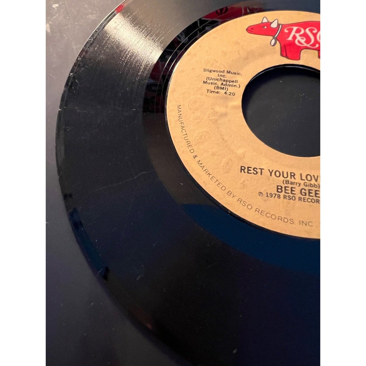 Bee Gees Rest Your Love On Me / Too Much Heaven 7" 45 RPM Vinyl RSO Records 1978