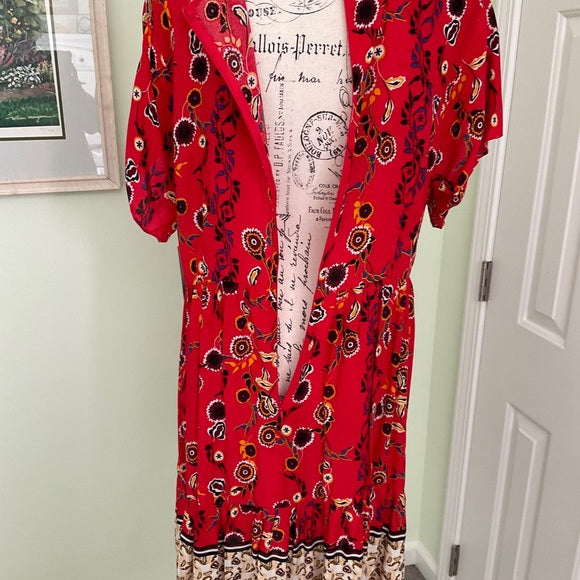 Red Print dress