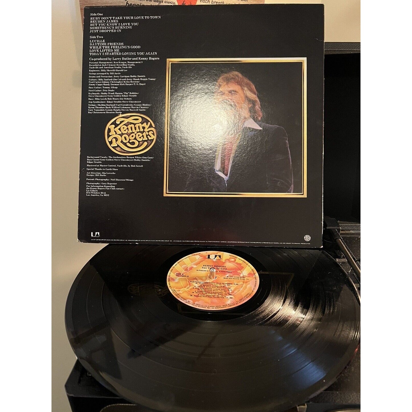 Kenny Rogers - Ten Years of Gold (1977) Vinyl LP 10 Greatest Hits, Best of