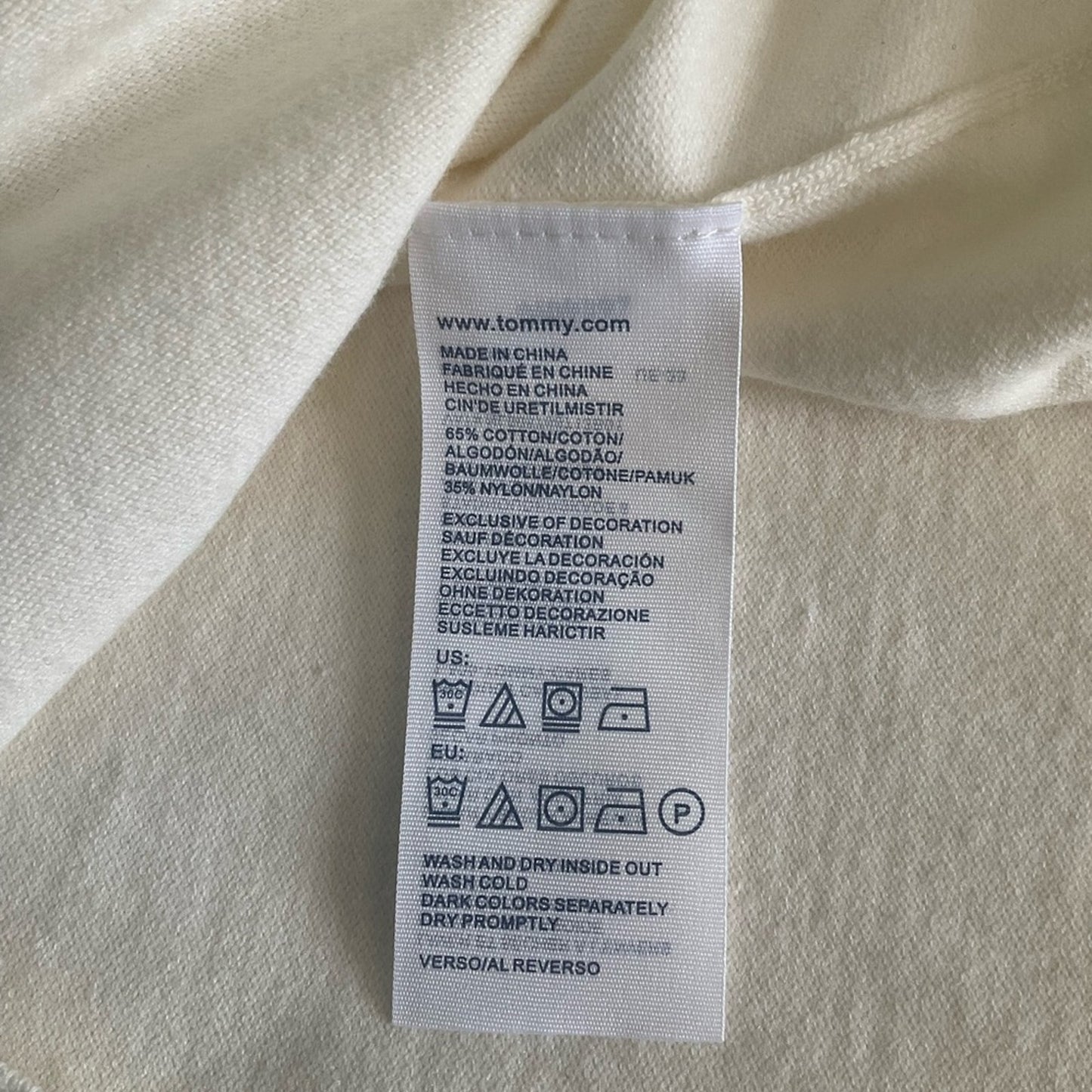 Tommy Hilfiger Women's White V-Neck Top