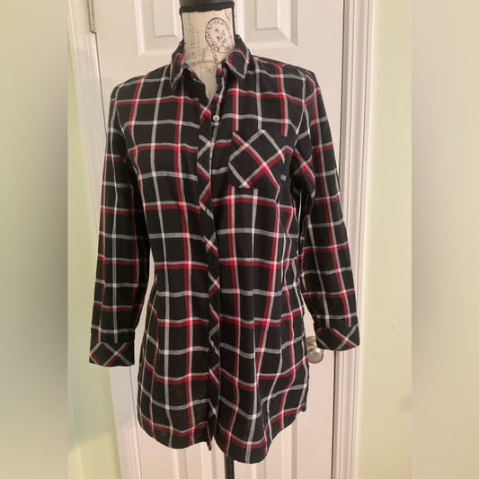 J. Jill Black plaid button down blouse