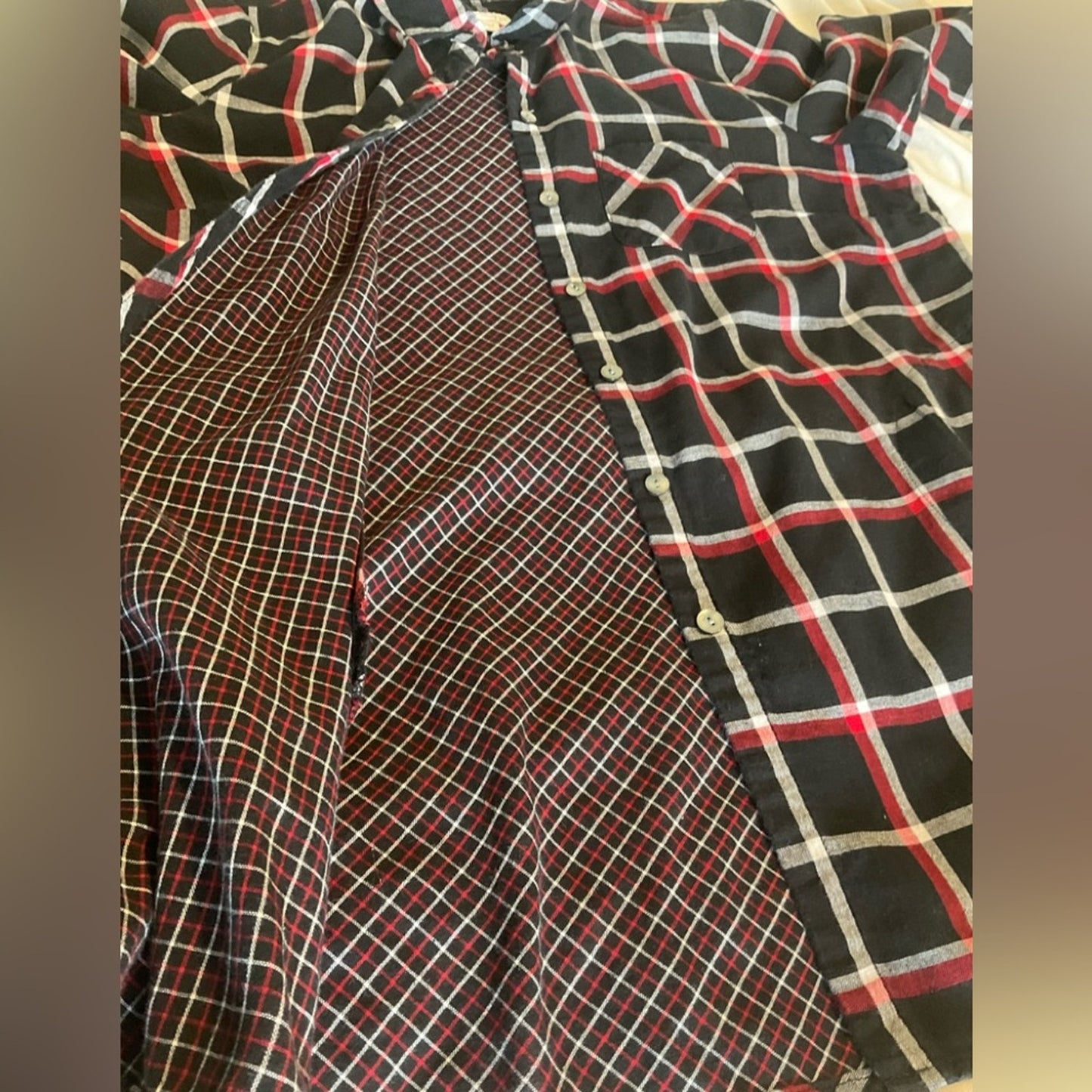 J. Jill Black plaid button down blouse