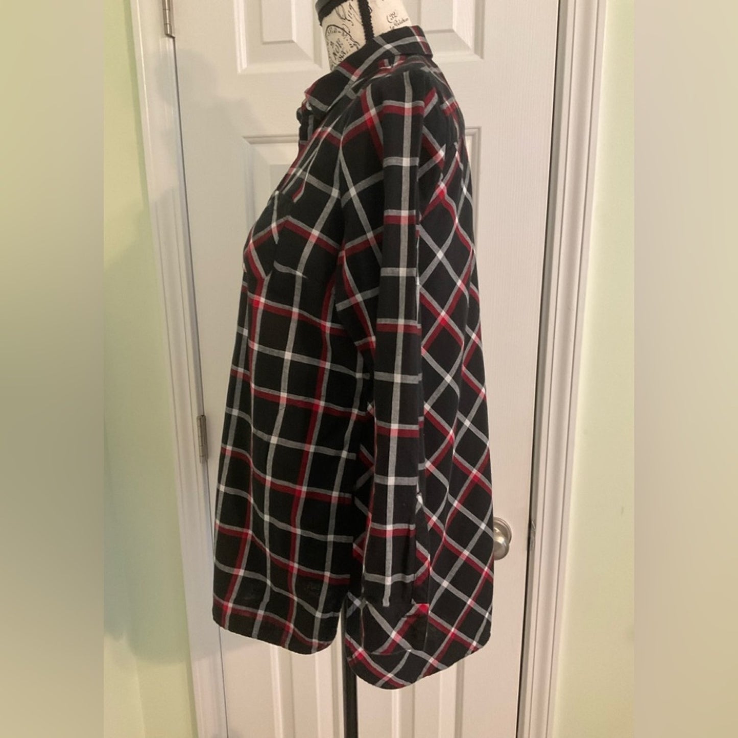 J. Jill Black plaid button down blouse