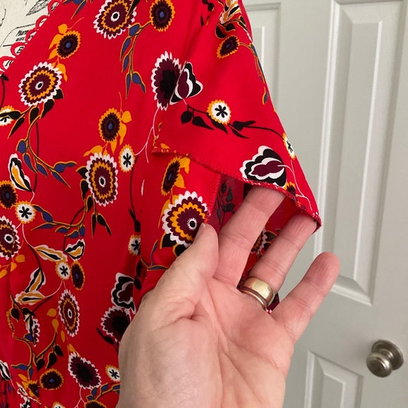 Red Print dress