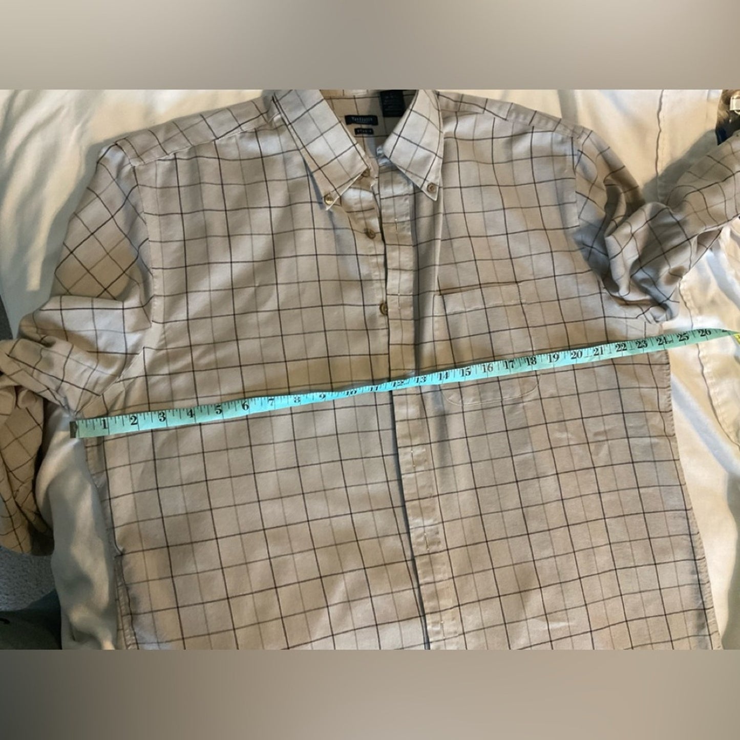 Van Heusen Tan Casual Button Down Shirt