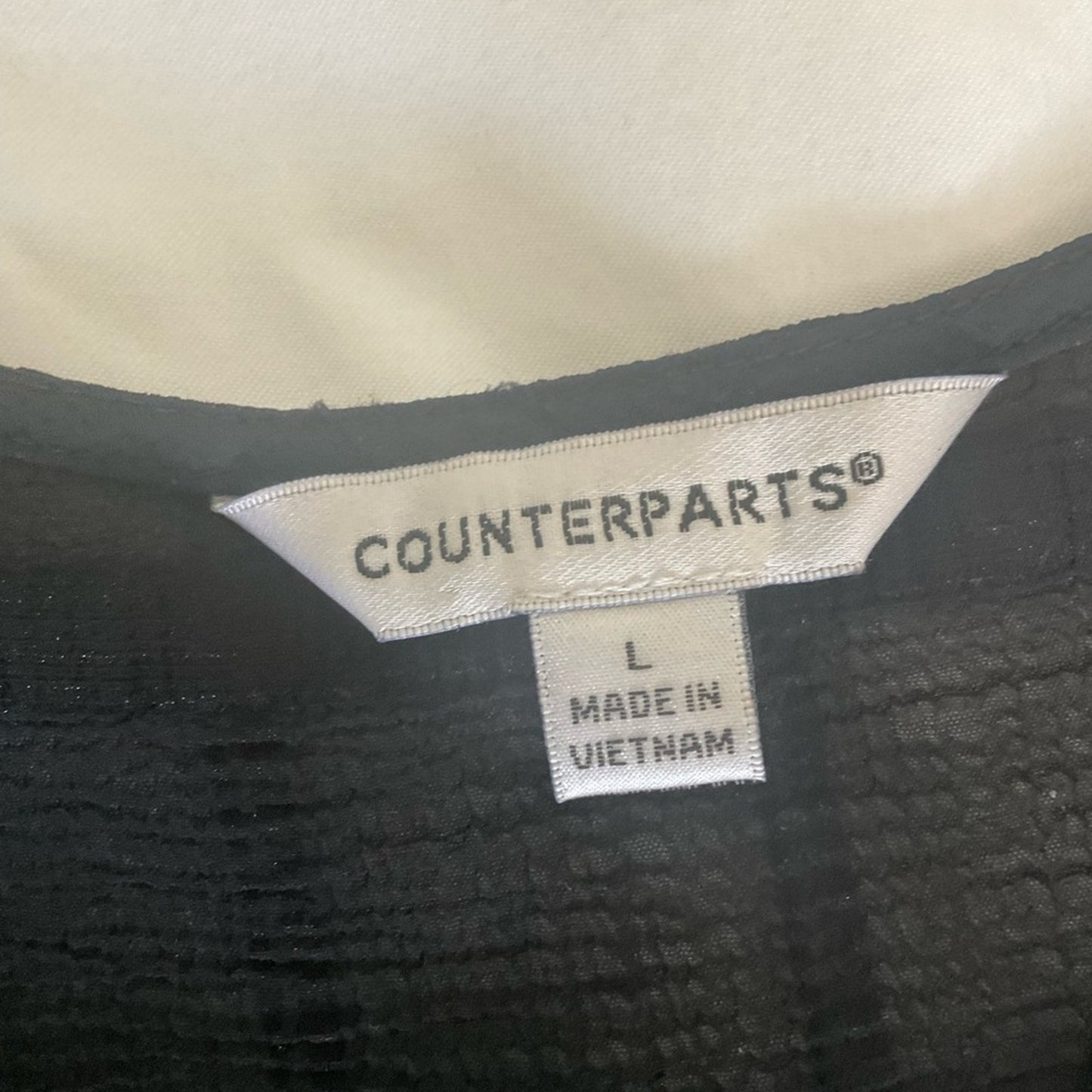 Counterparts Elegant Black Sheer Women's Top