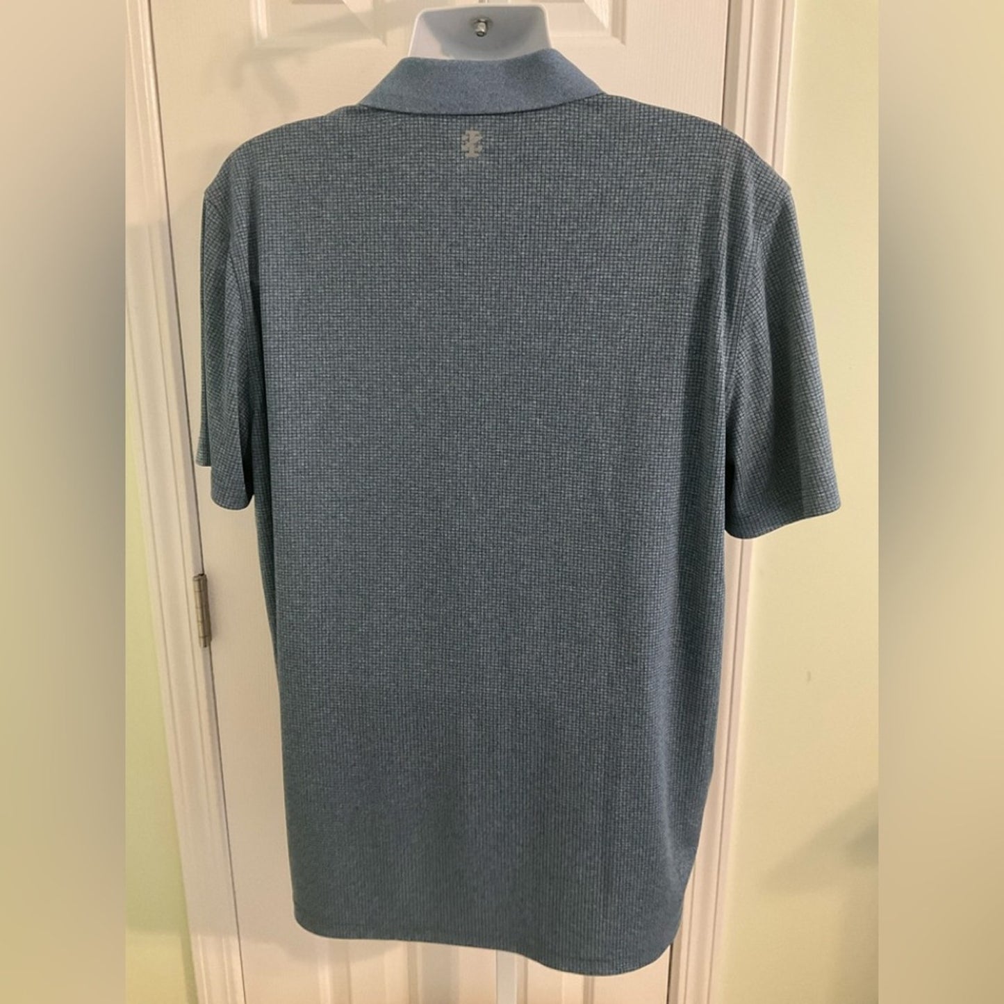 Izod Blue Polo Shirt Classic Knit Casual
