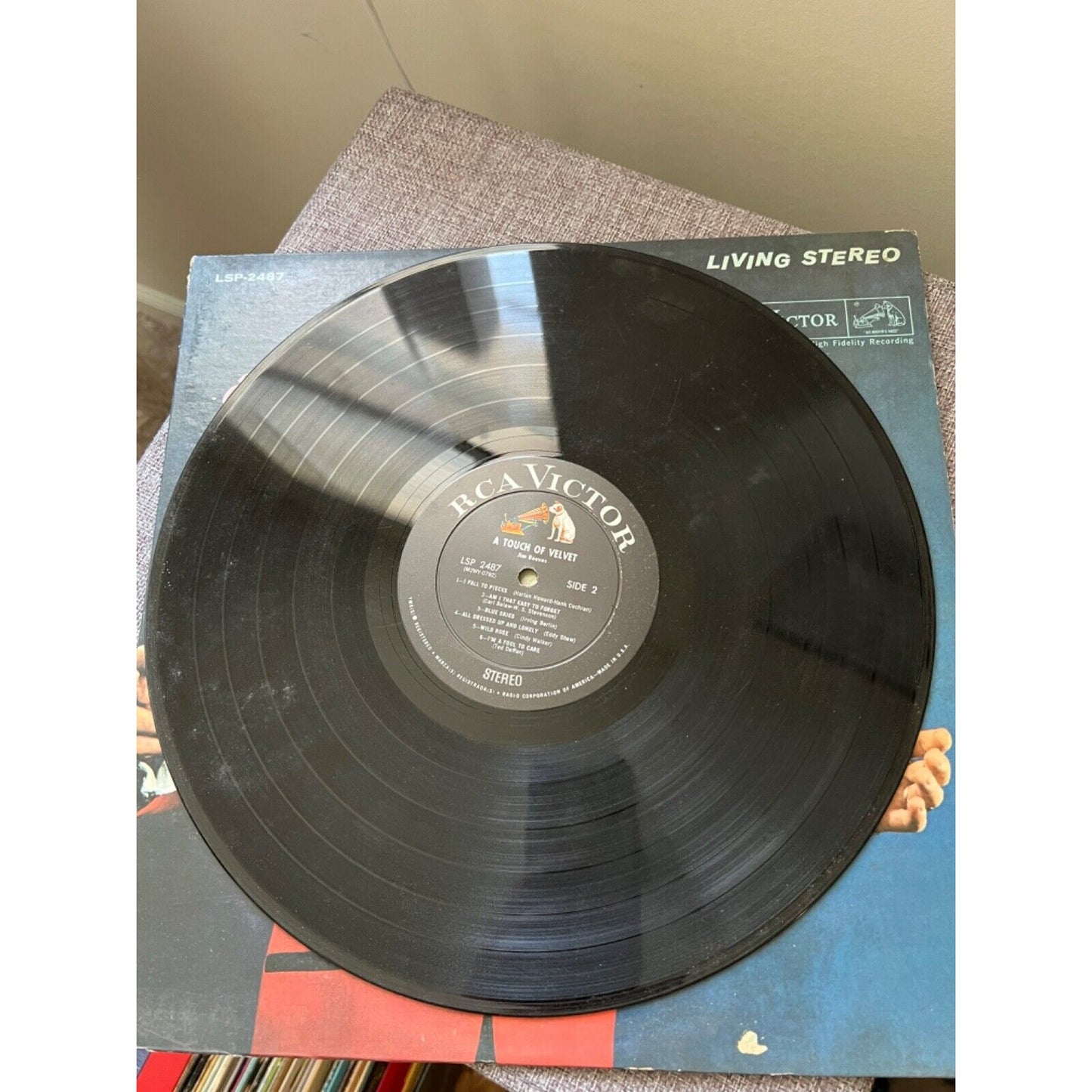 Jim Reeves - A Touch of Velvet - 1962 - RCA - Stereo - Vinyl LP - LSP-2487