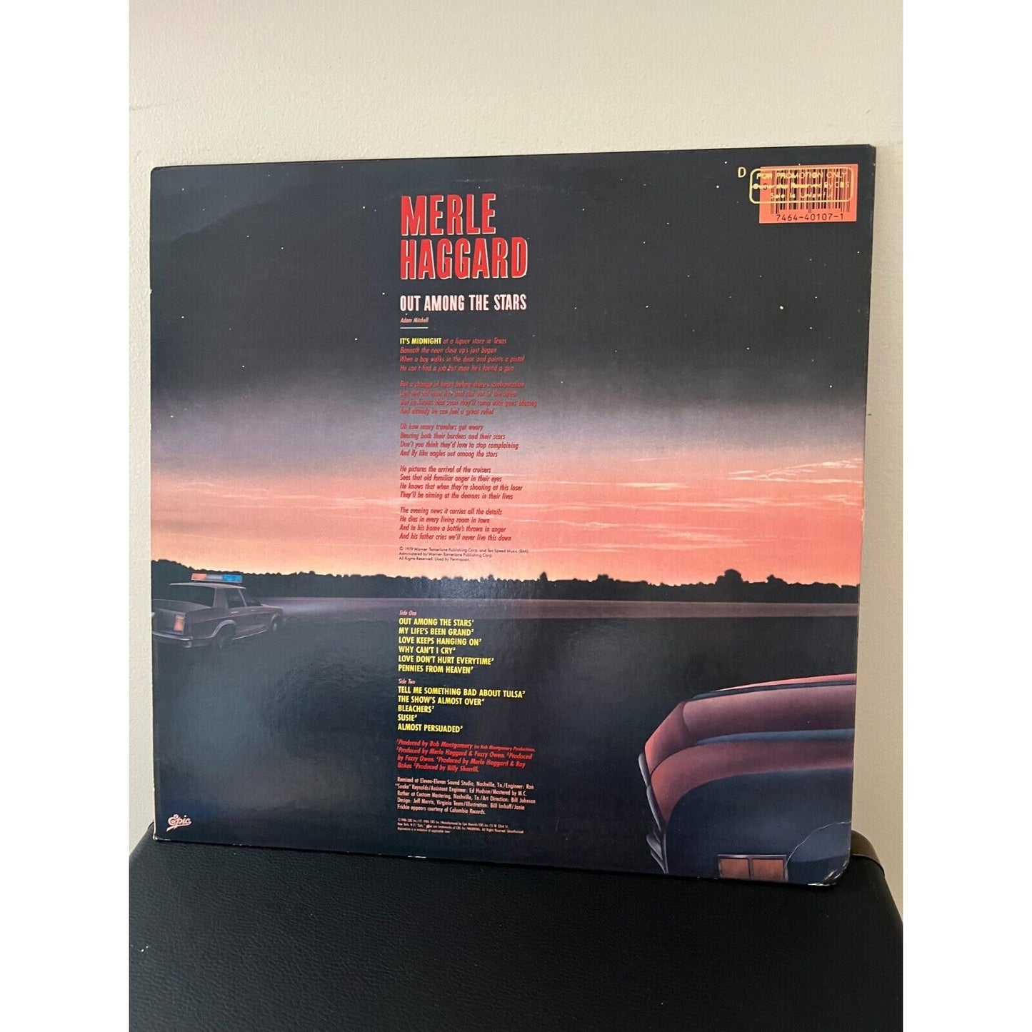 Merle Haggard Out Among The Stars Vinyl LP 1986, Epic E 40107