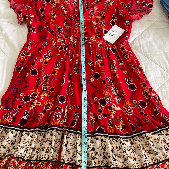 Red Print dress
