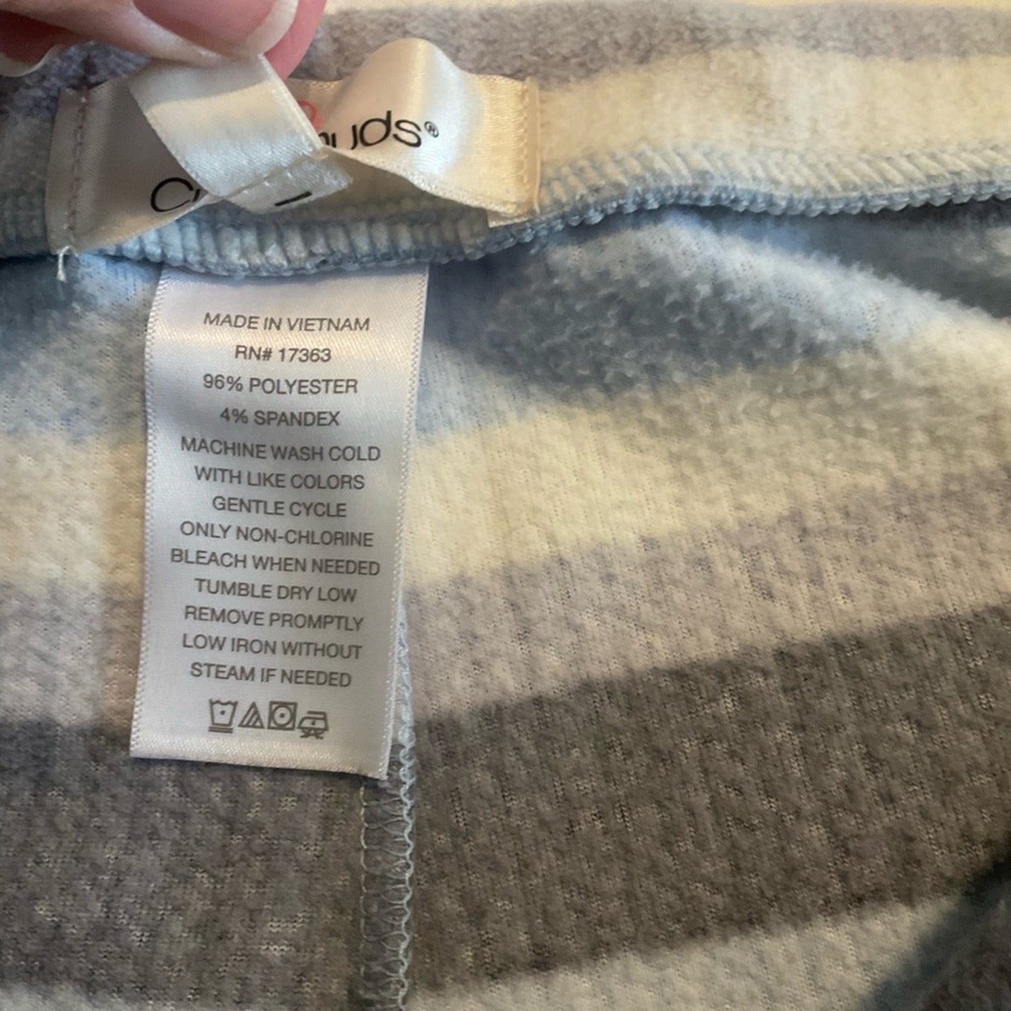 Cuddl Duds Sky Blue V-Neck Pajamas