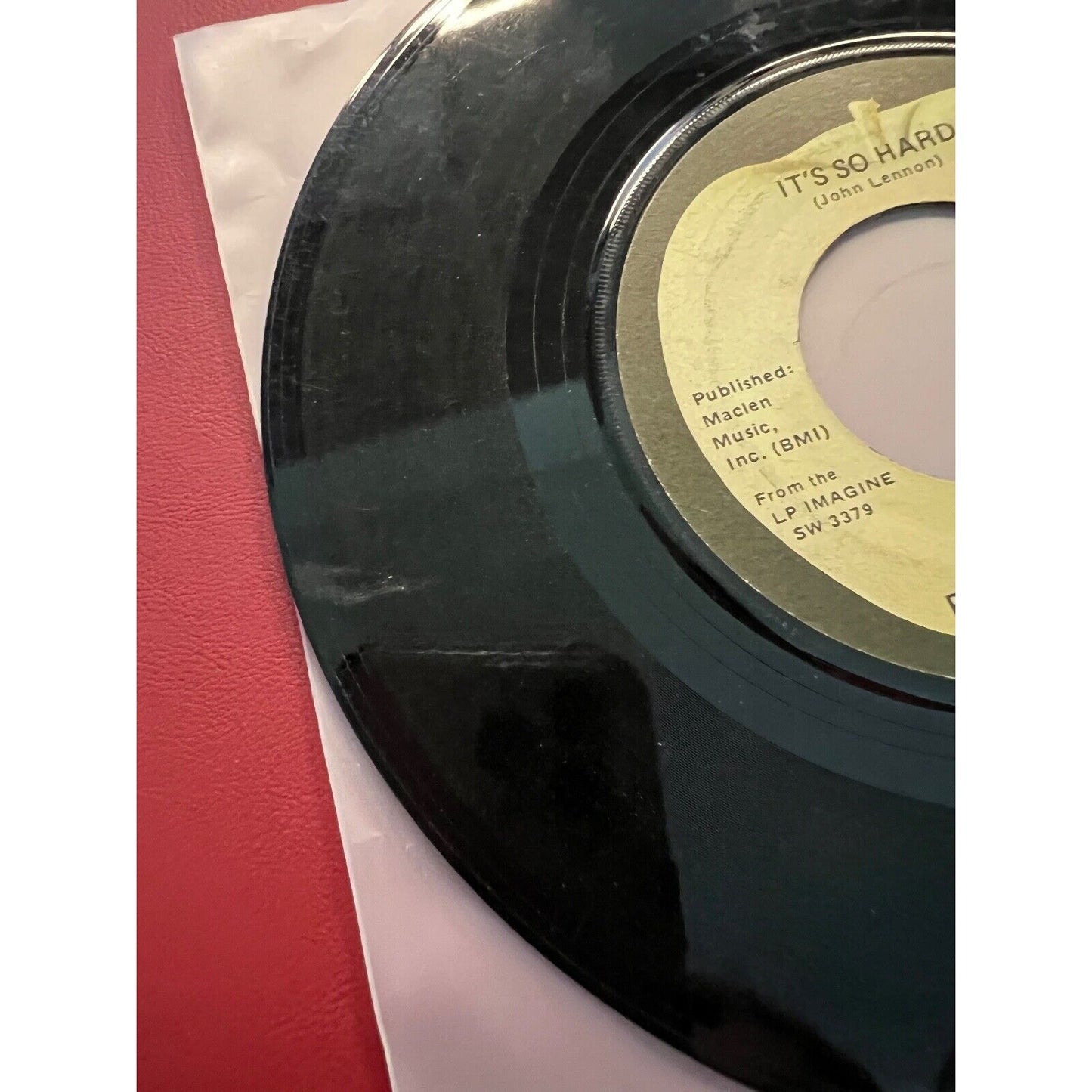 John Lennon Plastic Ono Band Imagine/It's So Hard Apple Record 1840 45RPM