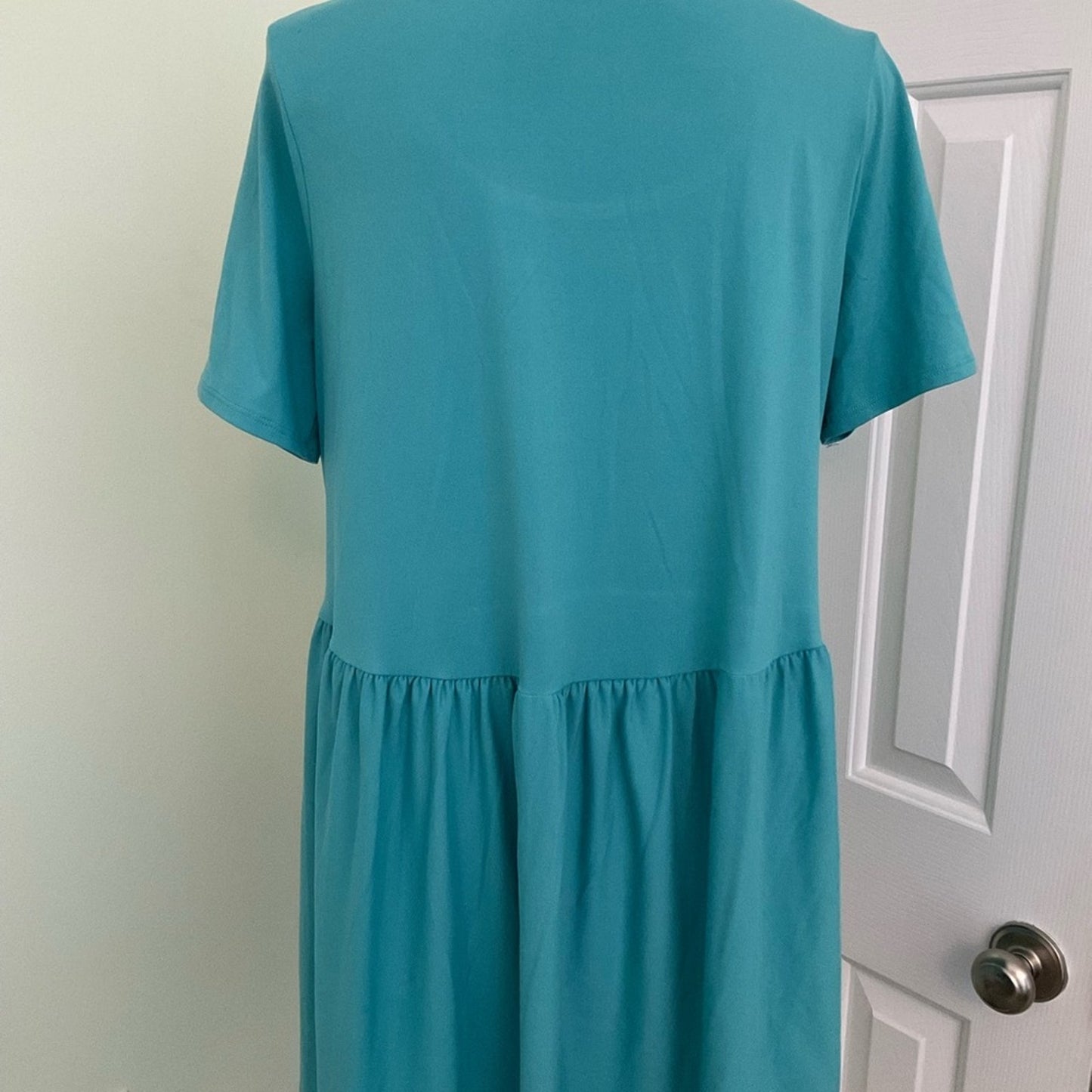 Zenana long Tunic top with scoop neck in blue - Mimi
