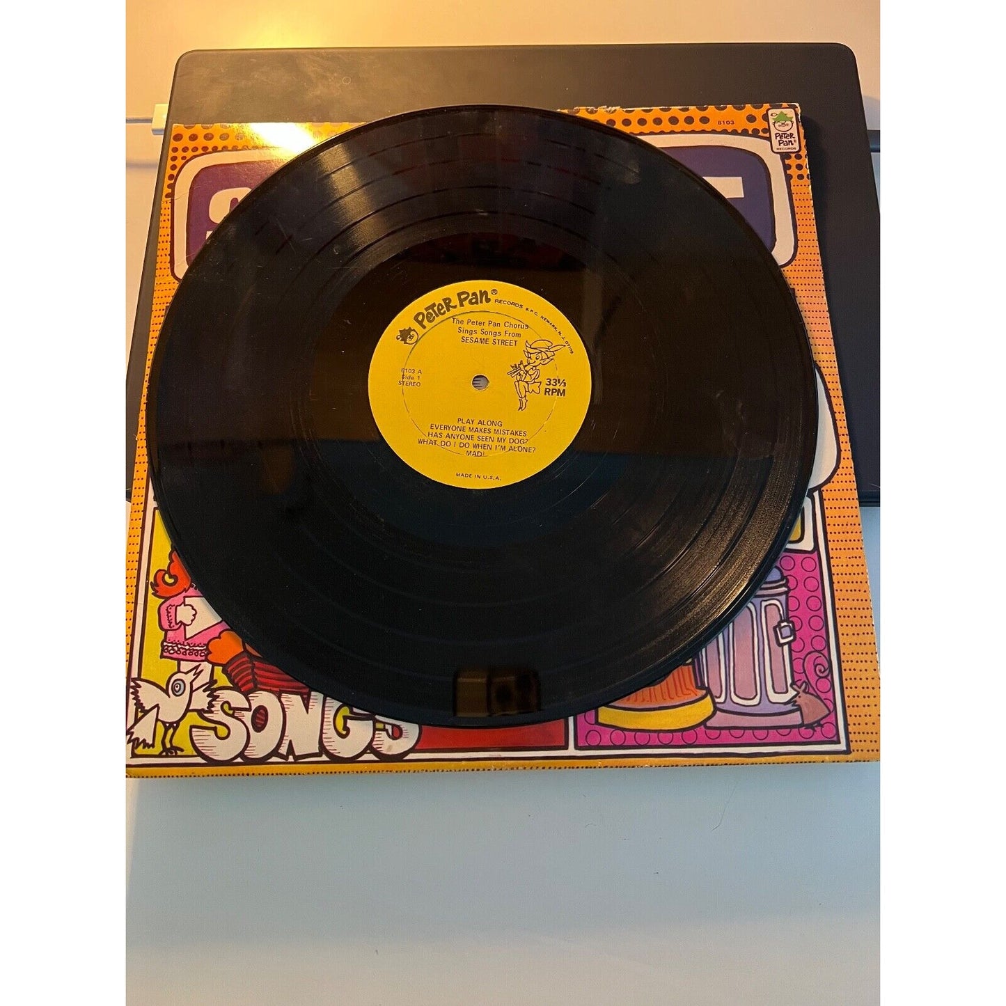 SESAME STREET Big 10 songs LP Vinyl Record LP peter pan Chorus Sings Songs Rare