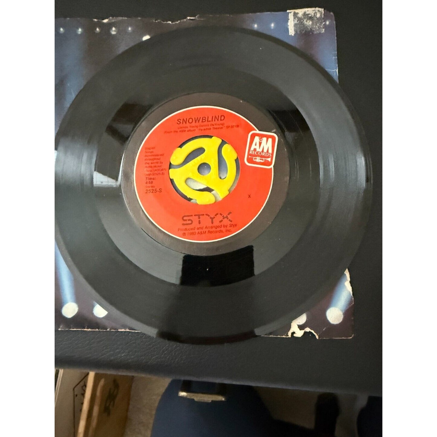 Styx "Mr. Roboto" "Snowblind" 45 1983 A&M Picture Sleeve