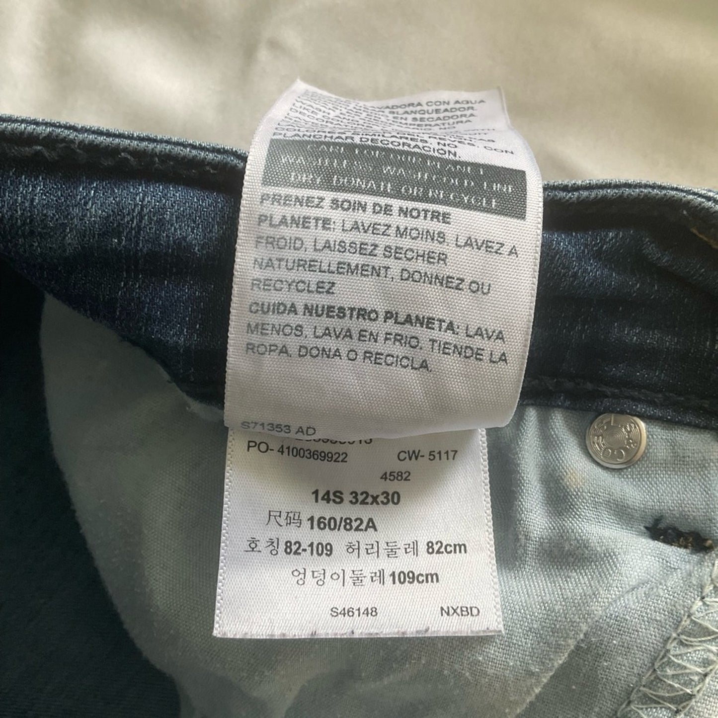 Denizen from Levi's Dark Blue Straight Leg Jeans