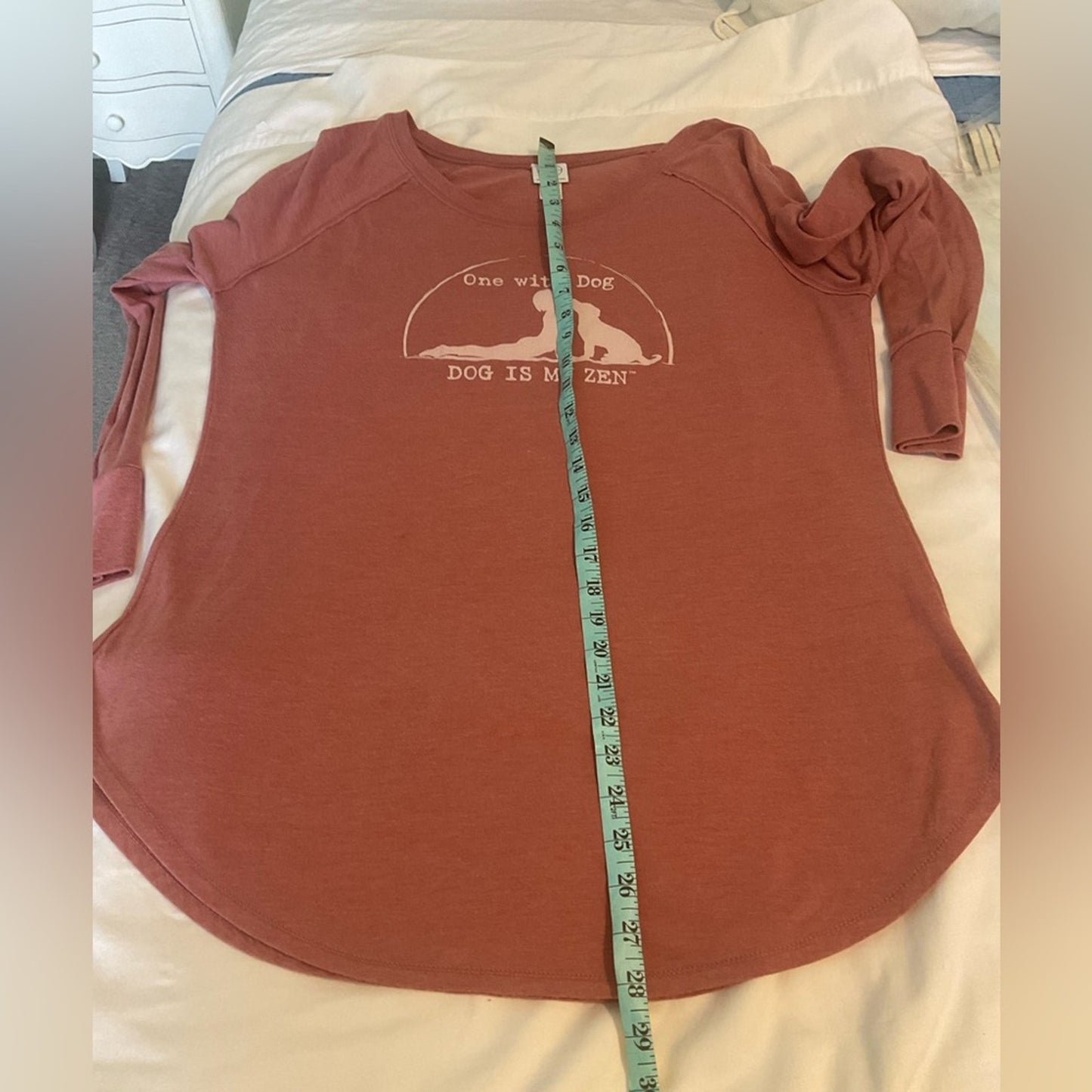 Dog Is Good Pink Long Sleeve Dog Graphic Top