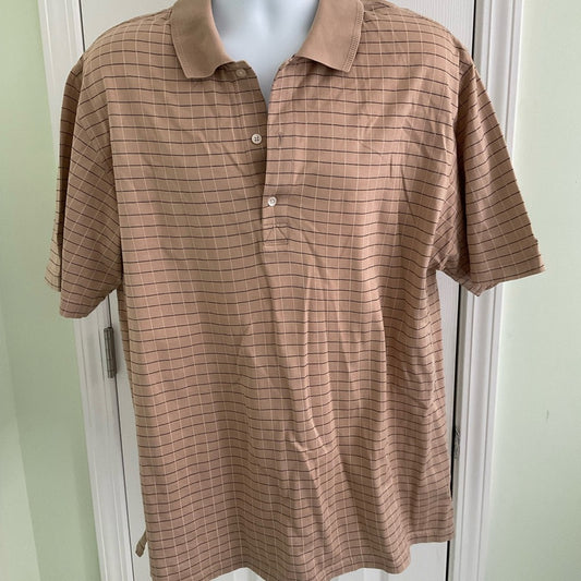 Greg Norman Collection Tan Polo Shirt Classic Design