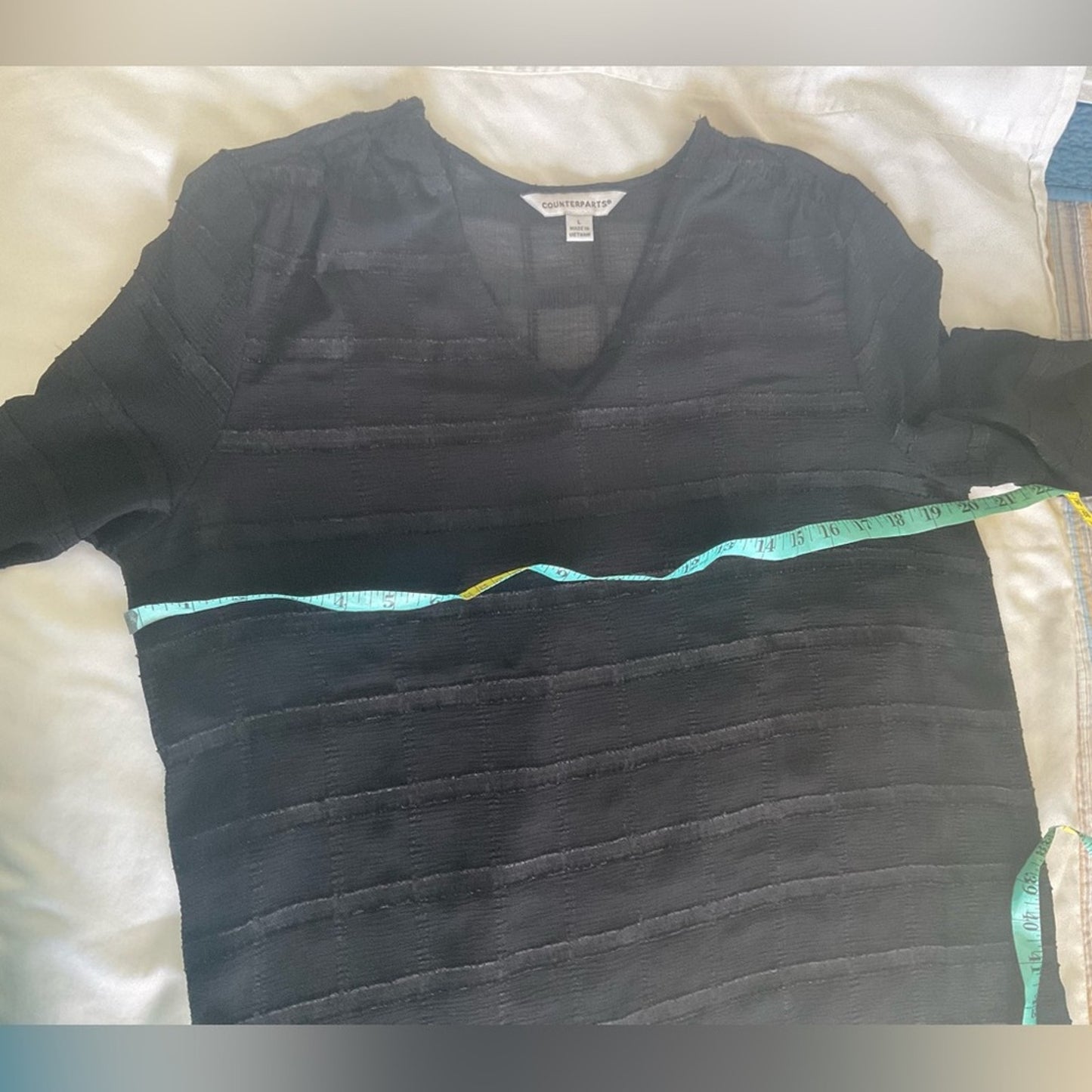 Counterparts Elegant Black Sheer Women's Top