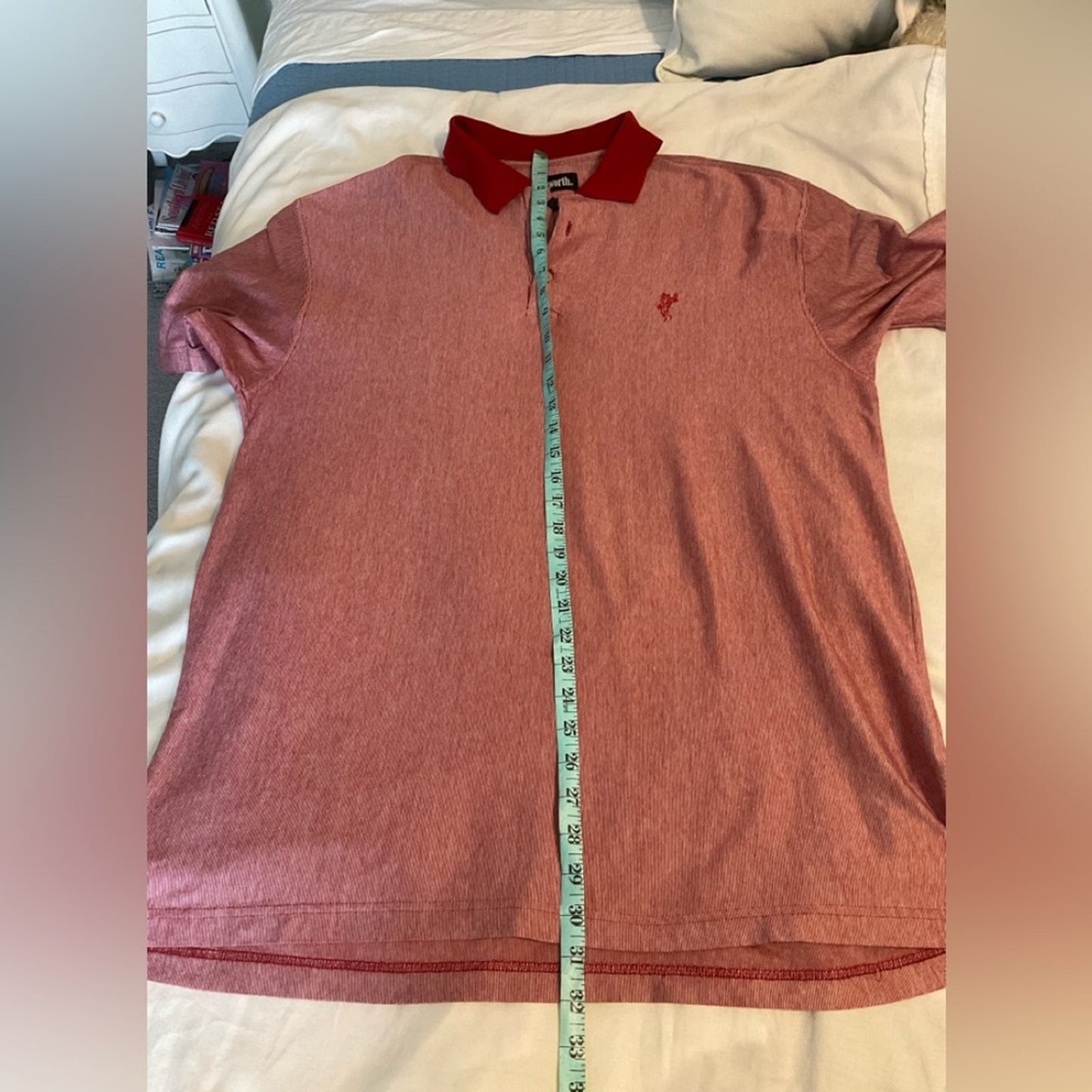 Ashworth Red Polo Shirt Classic Short-Sleeved Design