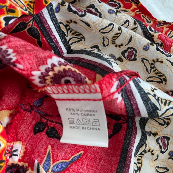 Red Print dress