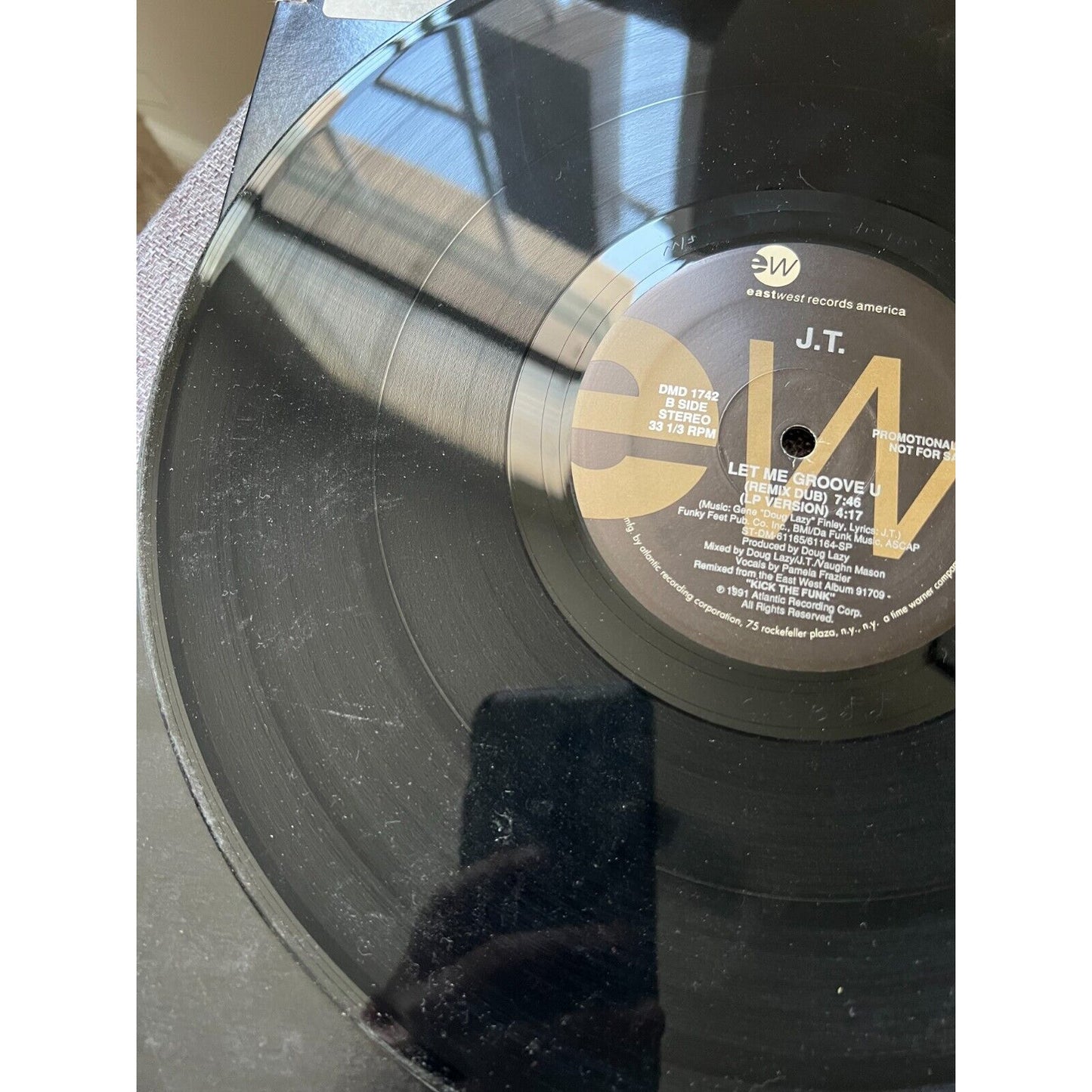 J.T. 12" Lp Let Me Groove U Record EX Cover VG+ PROMO Electronic On Vinyl