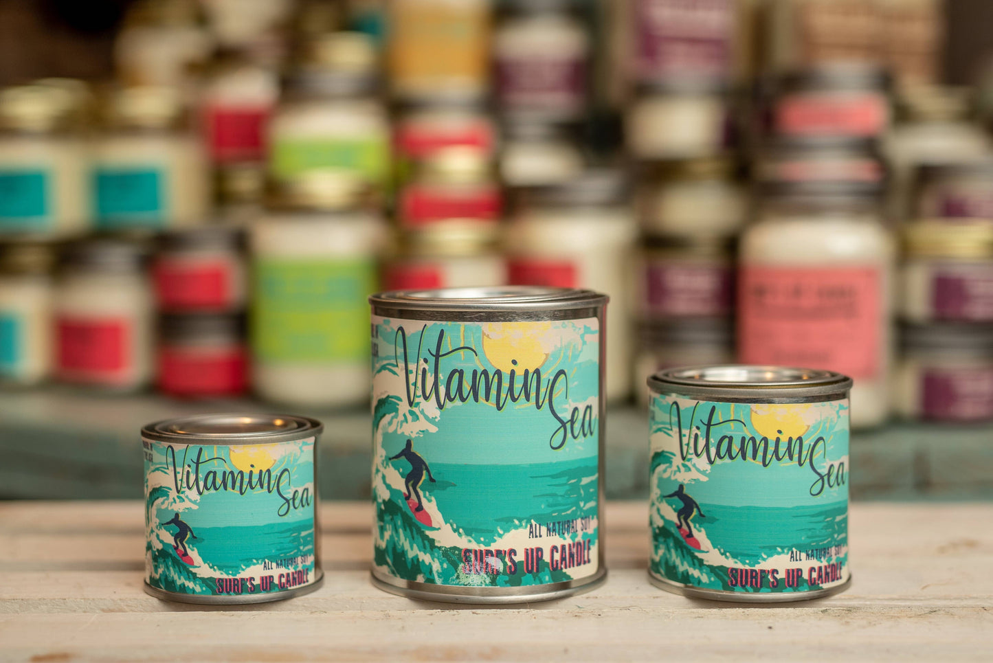 Surfs Up Candle - Vitamin Sea Paint Can Candle - Vintage Collection: 1/4 Pint (4oz)