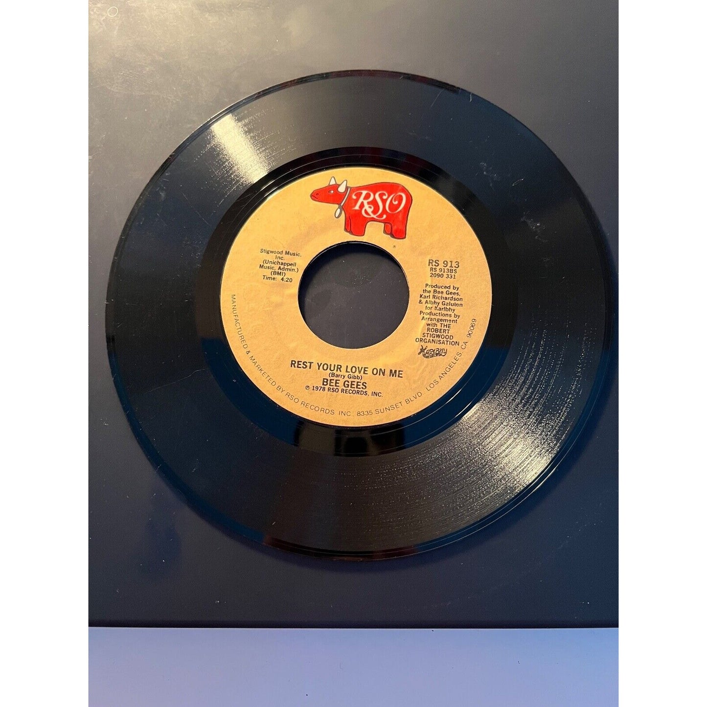 Bee Gees Rest Your Love On Me / Too Much Heaven 7" 45 RPM Vinyl RSO Records 1978