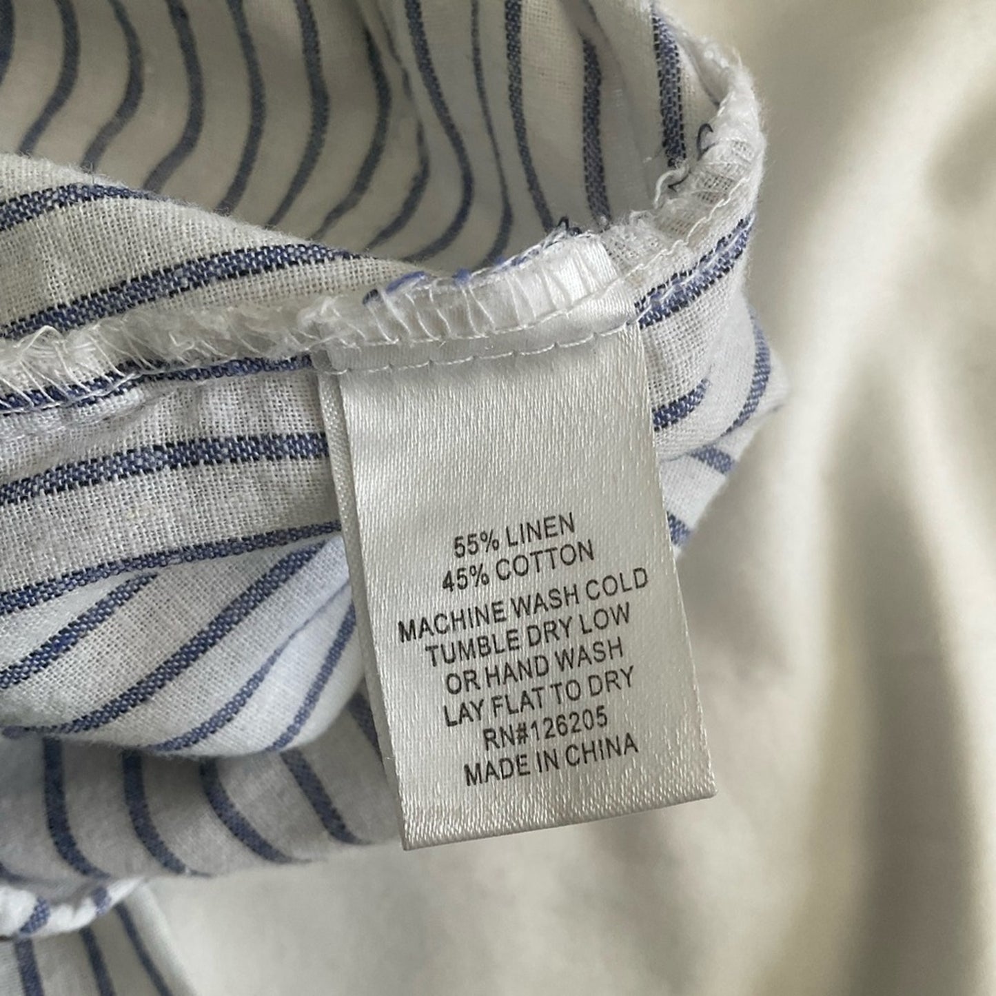 Just Living Blue and White Striped wide leg pants